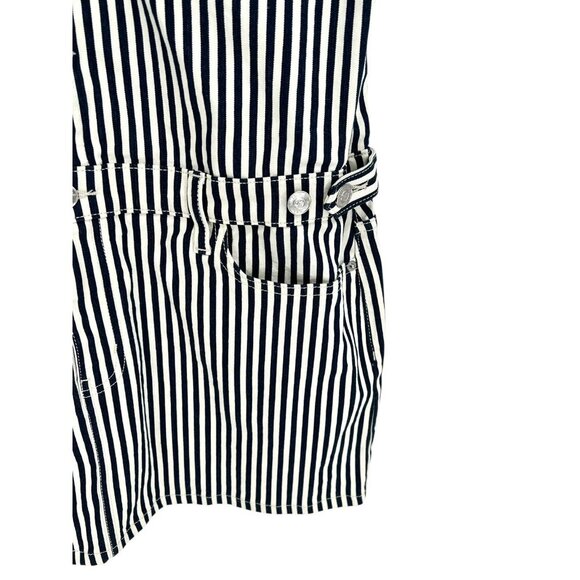 Current Elliott Sleeveless Jumpsuit Dress White Blue‎ Striped Denim Size 3 Large - Picture 16 of 16
